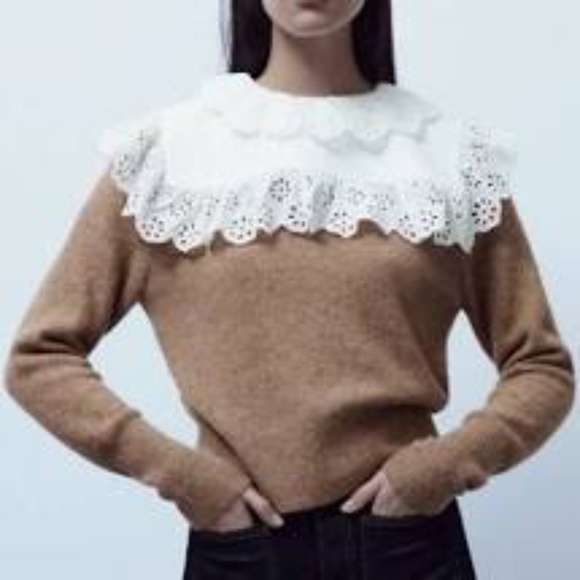 Zara Combination Wool Blend Sweater - Picture 2 of 5